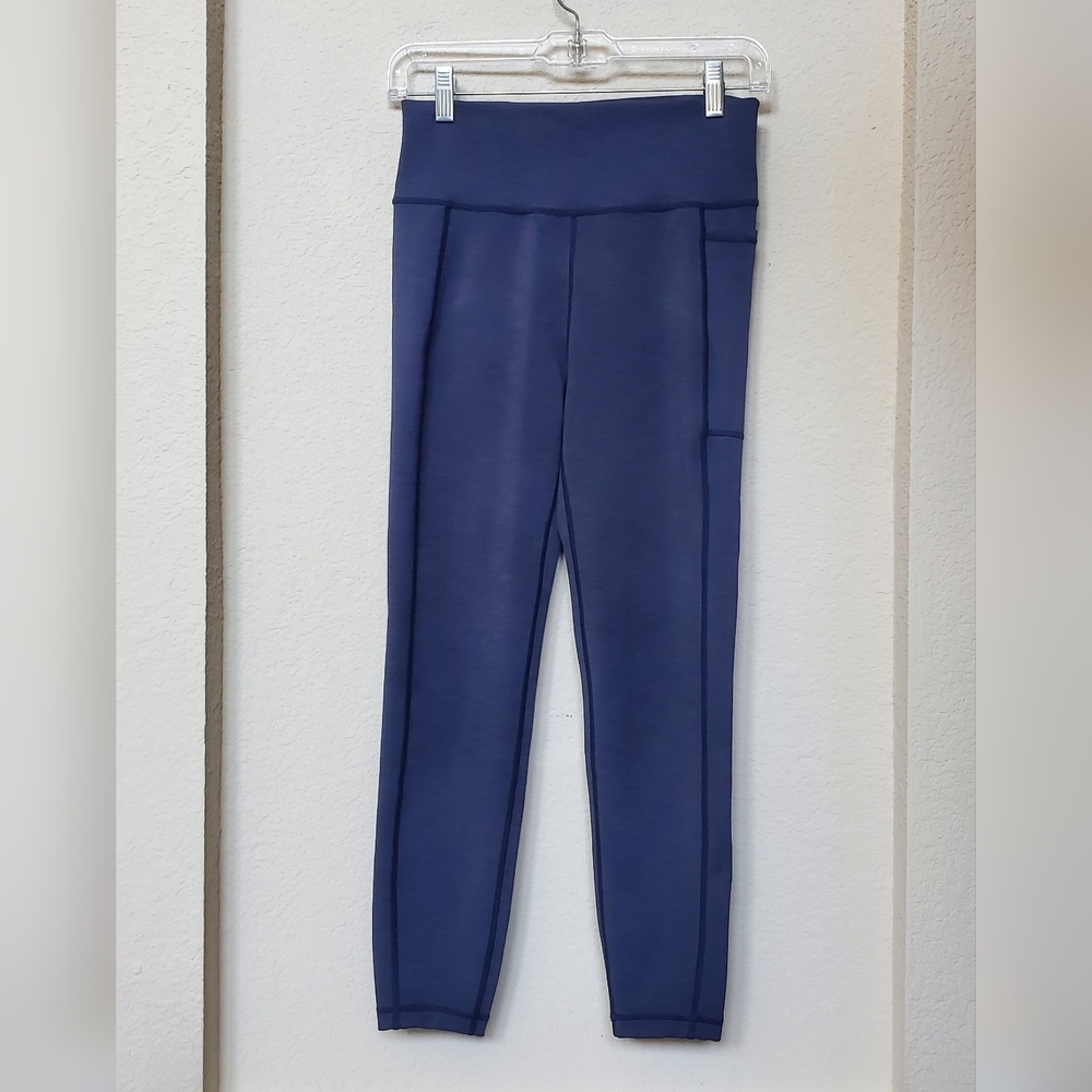 Sweaty Betty Navy Super Sculpt Leggings. Size 8